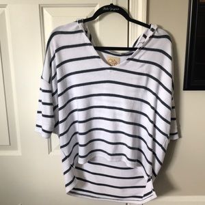 Stripped oversized hoodie